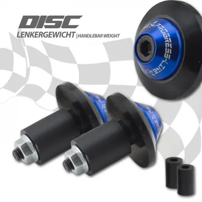 Produktbild von Lenkergewichte Disc Alu schwarz / blau