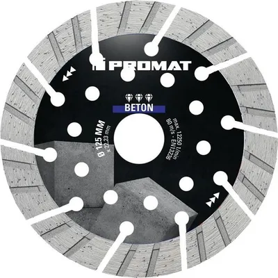 Productafbeelding van Diamantzaagschijf BETON PRO, 125 mm, boorgat 22,23 mm, segmentdikte 2,4 mm, segmentbreedte 35,7 mm