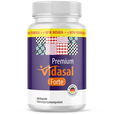 Produktbild von Premium Vidasal Forte Kapseln | Für dein Wohlbefinden | Im 1-Monats-Vorrat | 60 Kapseln Inhalt
