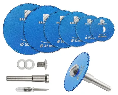 Image de Jeu de lames de scie circulaire en carbure de tungstène, 6 pièces, de 22 à 50 mm, pour bois, plastique et métal