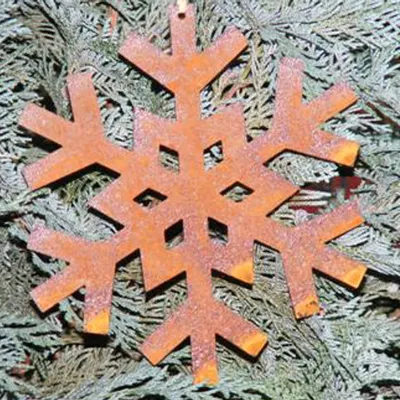 Image de Rostikal Flocons de neige grille de jardin 60 cm Déco d'hiver Noël Déco de jardin Vintage