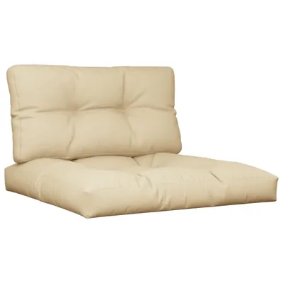 Image de Coussins de palette lot de 2 beige tissu