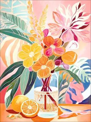 Produktbild von Leinwandbild Flower Cocktail 57x77 cm