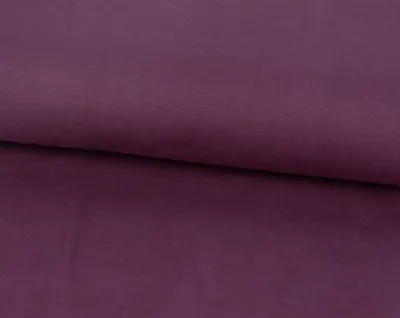 Produktbild von Bündchenstoff Meterware Schlauchware Organic Bio fein einfarbig Aubergine 35cm