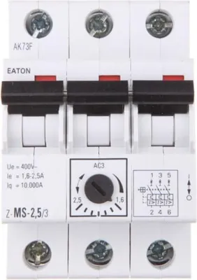 Produktbild von Motorschutzschalter 3P 0,75kW 1,6-2,5A Z-MS-2,5/3 248408
