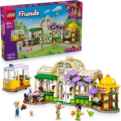 Produktbild von LEGO Friends Café des Plantes et Kiosque a Fleurs 42671, Bauset für Kinder ab 9 Jahren, Kreatives Spielzeug