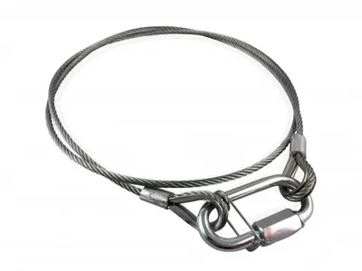 Produktbild von Sicherheitsseil 800 x3mm Sicherung mit Kettenverbindungsglied/Stahlseil/Fangseil/Rope/Drahtseil