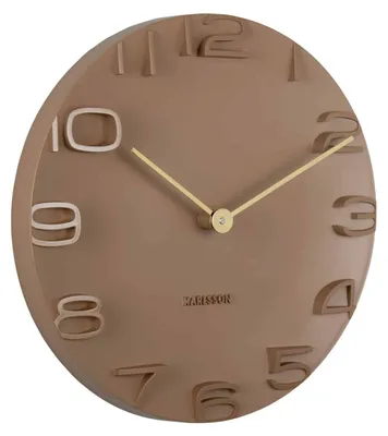 Produktbild von Karlsson - Wanduhr On The Edge - Mokkabraun - 42x42x5cm