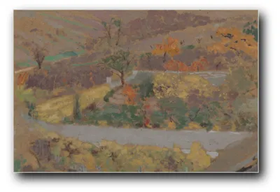 Produktbild von Kunstdruck „Obstgarten mit Terrassenfeldern“ von Édouard Vuillard – 60×90 cm – ungerahmt
