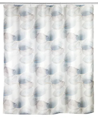 Image de Rideau de douche textile WENKO Rideau de baignoire 180x200 cm avec anneaux NAVAN Douche