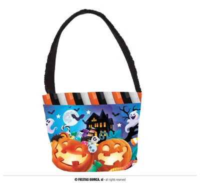 Productafbeelding van Halloween-pompoenmand, betoverende geesten, decoratie, griezelige nacht, heksenaccessoire, enger heksenhuis, schaduwspel, 30x15 cm, kleur: meerkleurig