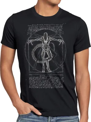 Produktbild von style3 Vitruvianischer Xenomorph Herren T-Shirt ripley kino alien