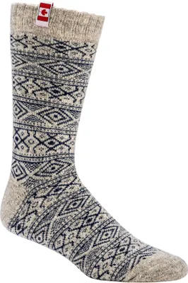 Produktbild von 1 Paar"Canadian Socks" THERMO-Wollsocken Norweger Socken  Gr. 39/42 natur schwarz