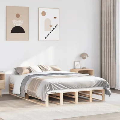Productafbeelding van Maison Exclusive - Massief houten bed zonder matras, 120x200 cm, van grenenhout