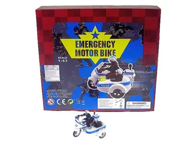 Obrázok produktu pre Policajná motorka 9cm so zvukom. p12 HIPO Cena za kus