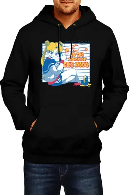 Obrázok produktu pre Pánska Mikina S Kapucňou Japan Manga Anime Comics Animation Sailor Anime Manga Moon 12, Man S / čierna