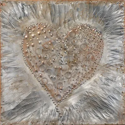 Produktbild von ArtUniverse Leinwandbild Herz Aus Gold 60 x 60 cm