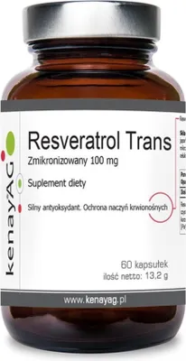 Obrázek produktu pro Kenay Zmikronizowany Resveratrol 100 mg (60 kapslí) 3044