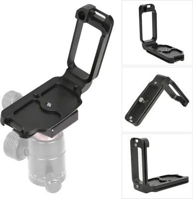 Productafbeelding van Aluminiumlegering, horizontale en verticale bevestiging, L-vormige snelkoppelingsplaat, houder, handgreep voor Nikon D850 DSLR-camera