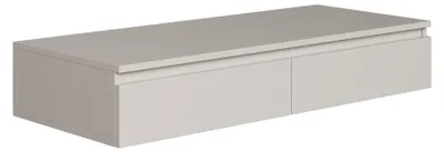 Produktbild von Selsey Bemmi – Hängeschreibtisch / Schminktisch mit Schubladen, Greige, 120 cm