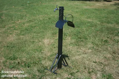 Produktbild von -tomco Wassersäule  Wasserzapfsäule Stahl Verona – ein stilvolles Highlight für Ihren Garten mit Schlauchhalter  pulverbeschichtet anthrazit grau
