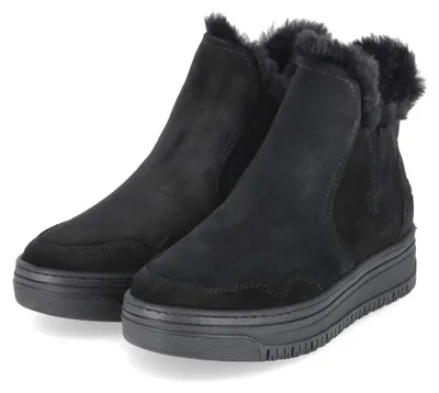 Imagen del producto de Botas de invierno para mujer Tamaris, color negro, de cuero y textil, talla 42