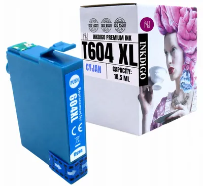 Produktbild von Inkdigo Tinte 604XL C für Epson Expression Home XP-2200, XP-2205, XP-3200, XP-3205 – Cyan, 10,5 ml,, KI-generiertes Bild