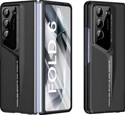 Immagine prodotto di Custodia per Samsung Galaxy Z Fold 6 custodia rigida sottile in PC antigraffio con protezione dello schermo integrata nero