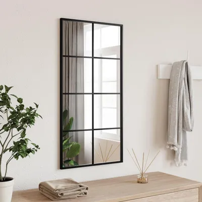 Zdjęcie produktu dla Lustro ścienne czarne, prostokątne, 40x80 cm