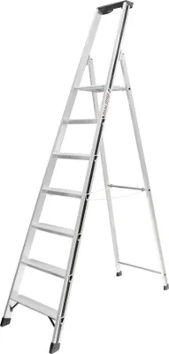 Obrázok produktu pre Hymer ALU-PRO 70026 Stufenstehleiter mit Plattform 7 Stufen inkl. Plattform