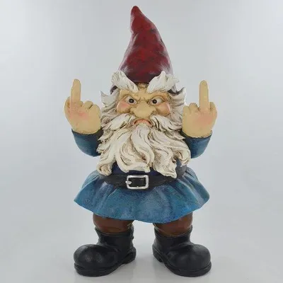 Produktbild von Gartenstatue Mittelfinger - Humorvolle Unkonventionelle Gartendekoration
