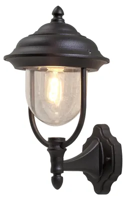 Produktbild von Konstsmide Parma Wandleuchte B: 24 cm T: 26 cm H: 43 cm, 1 x 75 W, IP43 lackiertes Aluminium, schwarz 7223-750