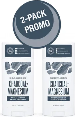 Obrázok produktu pre PROMO 2-PACK Prirodzený Deodorant Stick Uhlík Magnez 92 gr