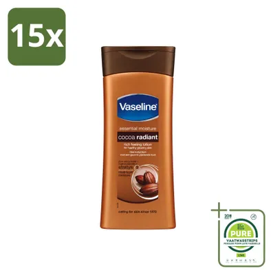 Obrázek produktu pro 15 kusů tělového mléka Vaseline s kakaovým máslem, objem 400 ml – velkopack