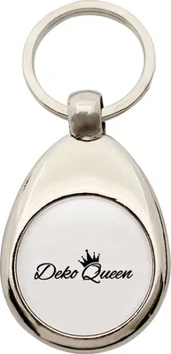 Produktbild von Huuraa Schlüsselanhänger Deko Queen Krone Metall Schlüsselring Einkaufswagenchip Geschenkidee