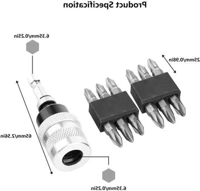 Immagine prodotto di Porta-inserti regolabile in profondità con 12 inserti per cacciavite Phillips PH2