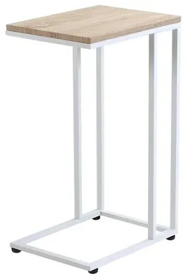 Obrázek produktu pro Bílý odkládací stolek s kolečky, nastavitelná výška 40x30x66-72 cm