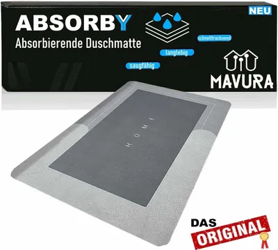Produktbild von ABSORBY Absorbierende Duschmatte Duschvorleger Badvorleger Badematte Badteppich