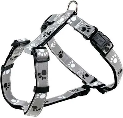 Produktbild von Postroj Trixie Silver Reflect - motiv tlapek - 40-65cm / 20mm