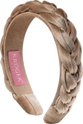 Produktbild von Samt-Haarreif geflochten beige