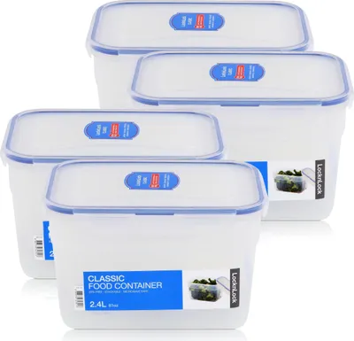 Produktbild von LocknLock Classic HPL323 Frischhaltedose 2,4L - Luft & Wasserdicht (4er Pack)