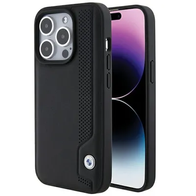 Zdjęcie produktu dla Bmw Bmhcp15X22Rbdk Iphone 15 Pro Max 6.1 Czarny/Black Hardcase Leather Blue Dots