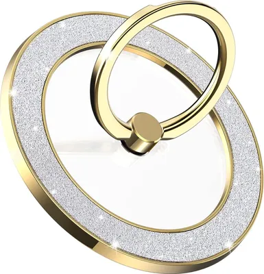Produktbild von Magnetischer Telefonring-Halter für MagSafe, Magnetischer Telefongriff für iPhone, Kompatibel mit iPhone MagSafe Wireless Charging. (Glitter Gold)