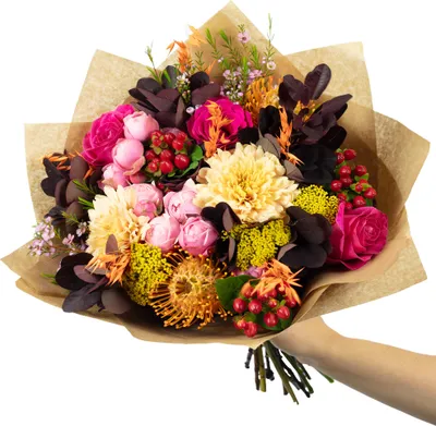 Produktbild von Blumenstrauß 'Fire Crush' - Größe L - Stiellänge ca. 50 cm - Strauß frischer Blumen