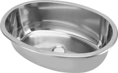 Immagine prodotto di Lavello ovale in acciaio inossidabile, grande capienza, scarico rapido – Cucina per imbarcazioni, yacht e roulotte.