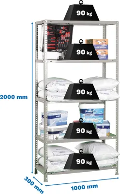 Produktbild von COMFORT SUPERPLUS 5/300 CINZA Metallregal