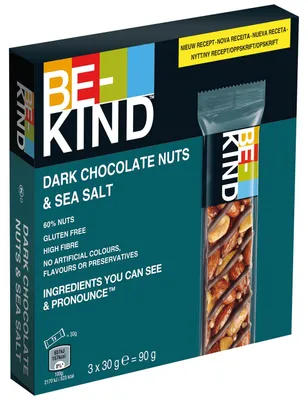 Produktbild von BE-KIND Dark Chocolate Nuts & Sea Salt 3x30g