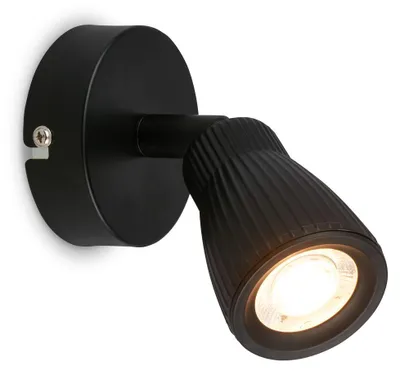 Produktbild von Briloner LED Wandleuchte Schwenkbar Ø8x8,5 cm 3,5W 400lm 3000K Warmweiß Drehbarer Spotkopf Schwarz - Wandlampe Wohnzimmer Schlafzimmer Flur