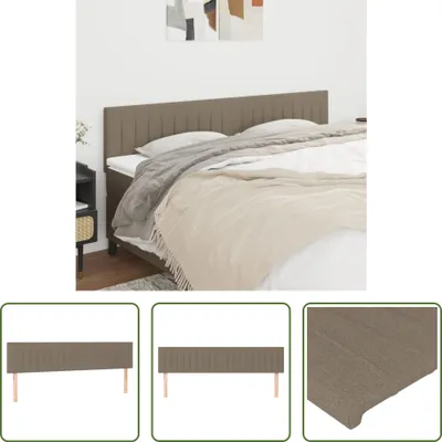 Produktbild von The Living Store Kopfteile 2 Stk. Taupe 100x5x78/88 cm Stoff