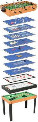 Image de Table de jeu multiple 15 en 1 121x61x82 cm Érable